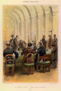 Edouard Detaille（1848-1912）が描いた、ジュール・リシャール大尉のフランス軍の種類と制服。1887年、パリのサン・ジャン劇場でのドローイング、個人蔵 作： Jean Baptiste Edouard Detaille