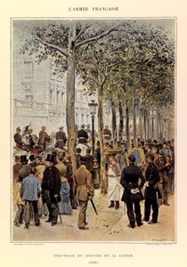 Edouard Detaille（1848-1912）が描いたジュール・リシャール大尉のフランス軍の種類と軍服。1884年の陸軍大臣のスタッフ、個人蔵 作： Jean Baptiste Edouard Detaille