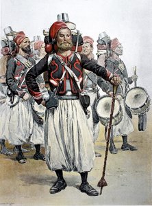 ズアーブドラムメジャー（北アフリカ 作： Jean Baptiste Edouard Detaille