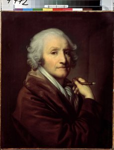""Self-portrait"" (Self-portrait) Jean Baptiste Greuze (1725-1805) 作 1780年頃 Dim. 55.5x46 cm サンクトペテルブルク エルミタージュ美術館