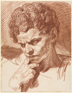 カラカラの頭、c。 1768年。 作： Jean Baptiste Greuze