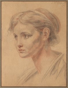 少女の頭、1763年。 作： Jean Baptiste Greuze