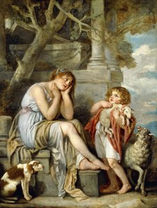 L "Agneau Cheri、 作： Jean Baptiste Greuze