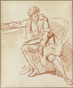 座っている紳士 作： Jean Baptiste Greuze