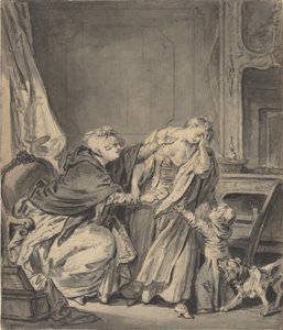 怒っている母親 作： Jean Baptiste Greuze