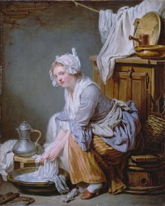 Laundress 作： Jean Baptiste Greuze