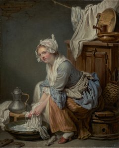 Laundress 作： Jean Baptiste Greuze