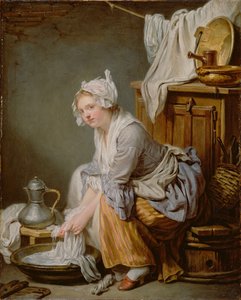Laundress La Blanchisseuse、1761 作： Jean Baptiste Greuze
