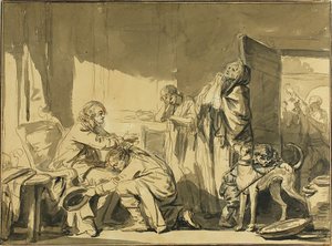 父方の祝福、あるいはバジーレの旅立ち 作： Jean Baptiste Greuze