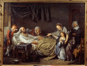 慈愛に満ちた女性ジャン・バティスト・グルーズ（1725 -1805）の絵画 作： Jean Baptiste Greuze