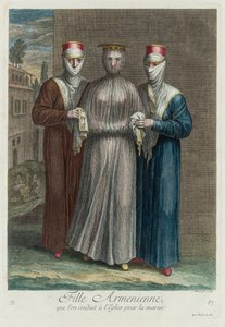 結婚式前のアルメニア人の花嫁、1714年。 作： Jean Baptiste Haussard