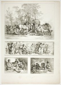 プレート 27/38 から Oeuvres de J. B. Huet 作： Jean Baptiste Huet