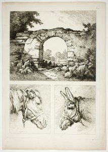 Oeuvres de J. B. Huet からのプレート 14/38 作： Jean Baptiste Huet