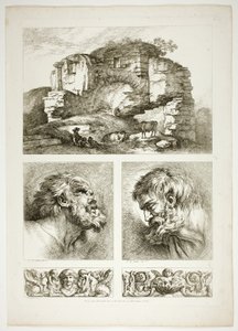 Oeuvres de J. B. Huet からの 38 枚中 10 枚のプレート 作： Jean Baptiste Huet