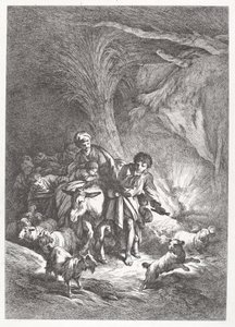 エジプトへの逃避 作： Jean Baptiste Huet