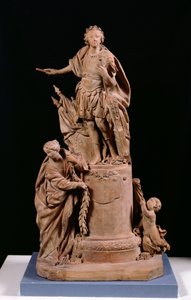 ローマ皇帝としてのルイ15世（1710〜74年）、レンヌのオテルドヴィルの像のプロジェクト、1748年頃（テラコッタ）