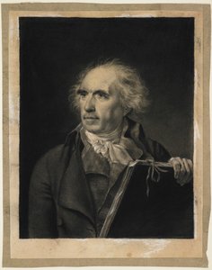 Hubert Robertの肖像、c.1798-99（白黒チョーク） 作： Jean Baptiste Isabey