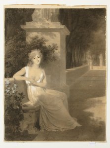 詩のミューズとしてのテレサ・タリアンの肖像 作： Jean Baptiste Isabey