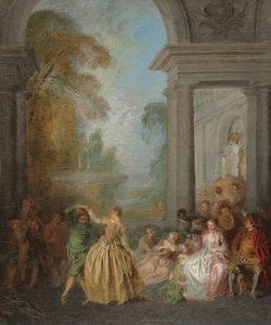 パビリオンのダンサー、1720年代 作： Jean Baptiste Joseph Pater