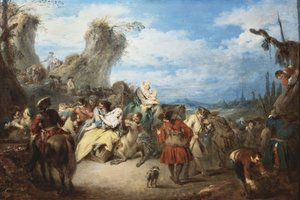 戦争と呼ばれる軍隊の行進 作： Jean Baptiste Joseph Pater