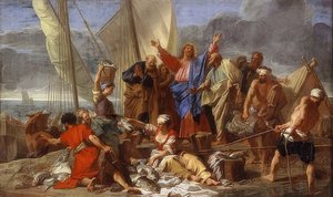 素晴らしい魚が引き寄せます。 1705年頃 作： Jean Baptiste Jouvenet
