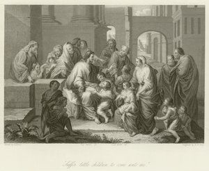 小さな子供たちが私に来るのに苦しむ 作： Jean Baptiste Jouvenet