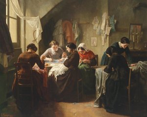 ブルトン人のドレスメーカー 作： Jean Baptiste Jules Trayer