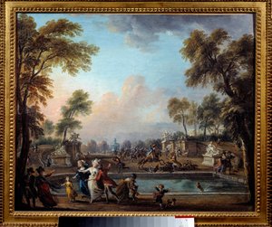 7月12日にチュイルリー公園で行われたランベスク王子のチャージ 作： Jean Baptiste Lallemand