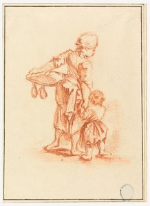 子供を導く女性 作： Jean Baptiste Le Prince