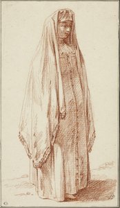 ロシアのドレスを着た女性 作： Jean Baptiste Le Prince