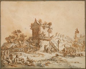 モスクワ居酒屋、c。 1773年。 作： Jean Baptiste Le Prince