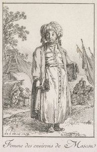 モスクワ郊外の女性、1768年。 作： Jean Baptiste Le Prince