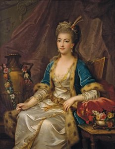 「àla russe」を着た着席女性の肖像 作： Jean Baptiste Leprince