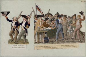 革命軍の志願兵の出発、c。 1793年。 作： Jean Baptiste Lesueur