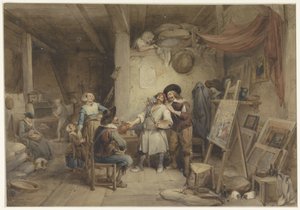 Adriaen Brouwer と生徒の J. van Craesbeek
