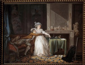 割れた杯ジャン・バティスト・マレ（1759-1835）の絵画