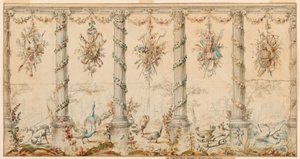 ドローイング、「農場生活に捧げるタペストリー」プロジェクト、1780-95年