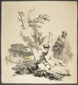 天使と聖家族 作： Jean Baptiste Marie Pierre