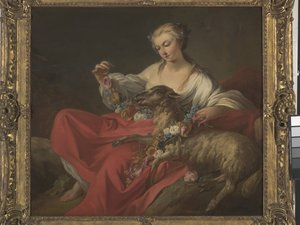 The Favorite Lamb (Le Mouton Favori) (キャンバスに油彩)