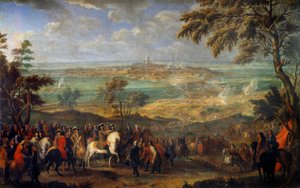 アウグスブルク同盟の戦争（1689-1697）。"ルイ14世（1638-1715）によるモンス市の占領（1691年9月4日）" ジャン・バティスト・マルタン長老（1659-1735）の絵画 日。2,6x3,2メートル