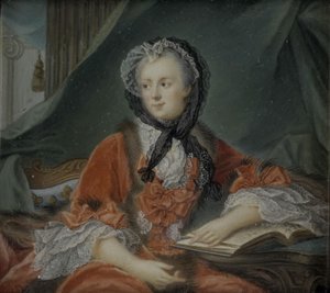 フランスの女王、マリー・レシュチンスカの肖像（1703-1768） 作： Jean Baptiste Masse