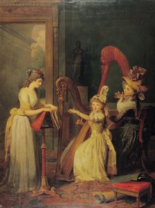 マドモア・ド・ジェンリスによるマドモアゼル・ドルレアンへのハープレッスン 作： Jean Baptiste Mauzaisse