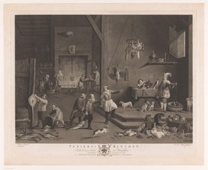 暖炉のあるキッチン シーン Teniers