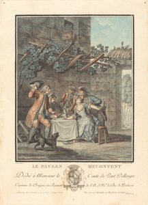 不機嫌な農民 作： Jean Baptiste Morret after Antoine Borel