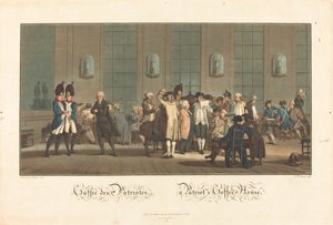 Café des Patriotes - パトリオットのコーヒーハウス 作： Jean Baptiste Morret after Jacques François Joseph Swebach Desfontaines
