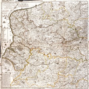 アルトワ(フランス)とフランダース(ベルギー、オランダ)の地図(エングレーヴィング) 作： Jean Baptiste Nolin