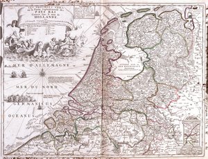 オランダの地図（彫刻 作： Jean Baptiste Nolin