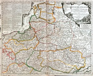 ポーランドとリトアニアの地図(エングレーヴィング)