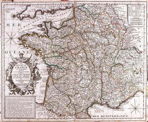 フランス王国の地図（エングレーヴィング