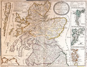 ジェームズ2世治世下のスコットランド王国の地図 作： Jean Baptiste Nolin
